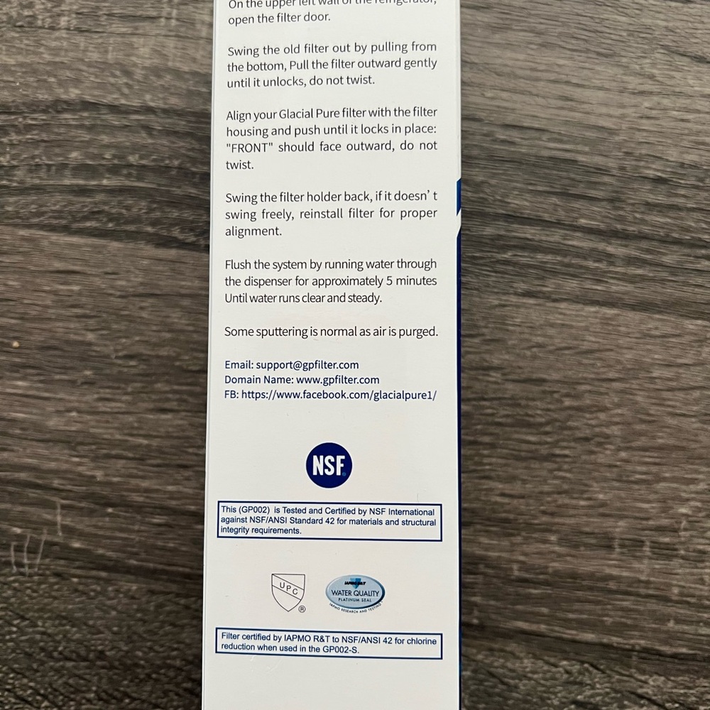 GlacialPure GP002 Refrigerator Water Filter Replacement EveryDrop 2 EDR2RXD1 New - Picture 4 of 7